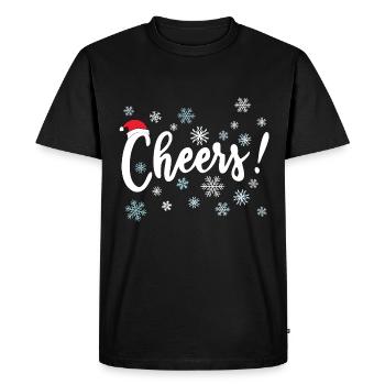 Bravo Joyeux Noël Cheer - T-shirt Premium bio Homme - noir - Devant - Nico (187cm)