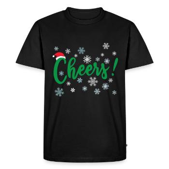 Cheers Merry Xmas Christmas Cheer - Men's Premium Organic T-Shirt - black - Front - Nico (187cm)