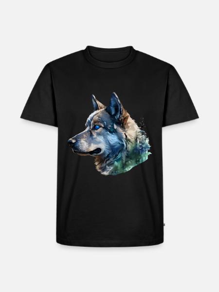 Akita - Männer Premium Bio T-Shirt - Schwarz