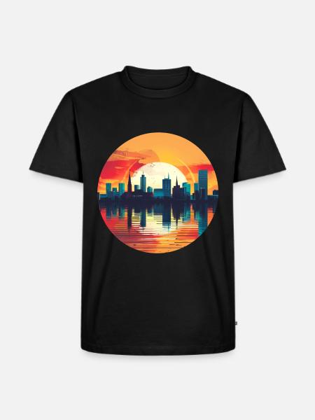 Hagen Skyline - Men's Premium Organic T-Shirt - black