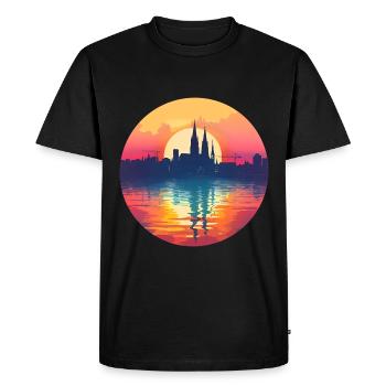 Ligne d’horizon de Heilbronn - T-shirt Premium bio Homme - noir - Devant - Nico (187cm)