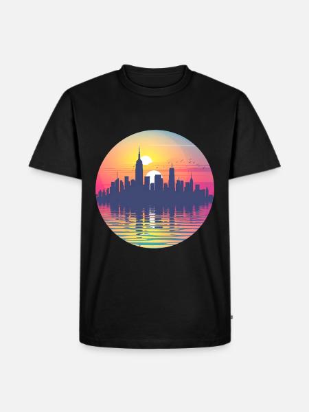 Herne Skyline - Men's Premium Organic T-Shirt - black