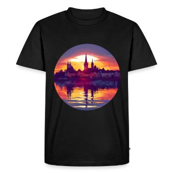 Ligne d’horizon de Hildesheim - T-shirt Premium bio Homme - noir - Devant - Nico (187cm)