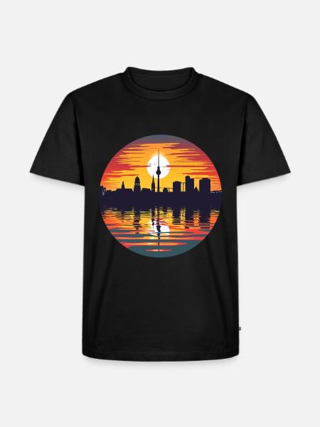 Karlsruhe Skyline - Men's Premium Organic T-Shirt - black