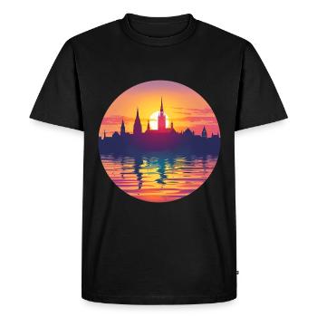 Ligne d’horizon de Neuss - T-shirt Premium bio Homme - noir - Devant - Nico (187cm)