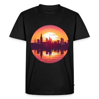 Oberhausen Skyline - Men's Premium Organic T-Shirt - black - Front - Nico (187cm)