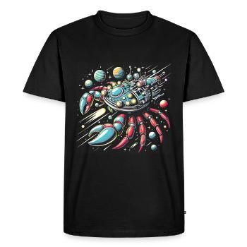 Vaisseau spatial crabe coloré fantastique vaisseau spatial - T-shirt Premium bio Homme - noir - Devant - Nico (187cm)