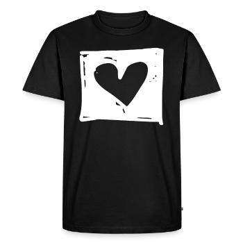 Heart Valentines Day 2019 - T-shirt Premium bio Homme - noir - Devant - Nico (187cm)