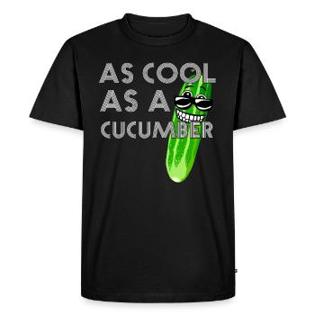 Aussi cool qu'un concombre - T-shirt Premium bio Homme - noir - Devant - Nico (187cm)