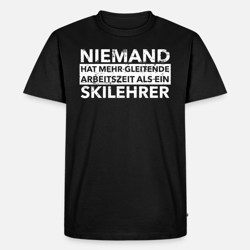 Skilehrer - Männer Premium Bio T-Shirt - Schwarz