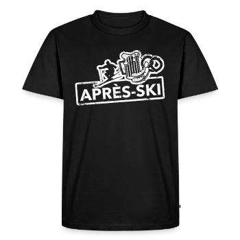 Après-ski - T-shirt Premium bio Homme - noir - Devant - Nico (187cm)