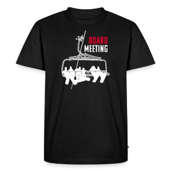 Board Meeting Snowboarding Outfit Apres Ski Party - T-shirt Premium bio Homme - noir - Devant - Nico (187cm)