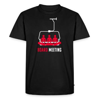 Snowboard Board Meeting ! Tenue Drôle Apres Ski - T-shirt Premium bio Homme - noir - Devant - Nico (187cm)