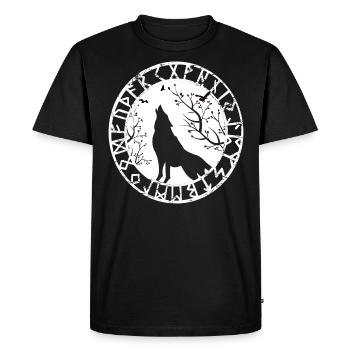 Mythologie nordique Viking Fenriswolf asgard - T-shirt Premium bio Homme - noir - Devant - Nico (187cm)