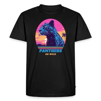 La panthère se déchaîne - T-shirt Premium bio Homme - noir - Devant - Nico (187cm)