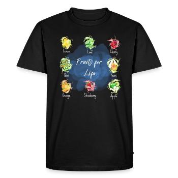 Des fruits pour la vie - T-shirt Premium bio Homme - noir - Devant - Nico (187cm)