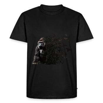 Gorille - T-shirt Premium bio Homme - noir - Devant - Nico (187cm)