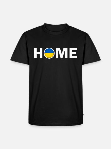 Home Ukraine Flag - Men's Premium Organic T-Shirt - black