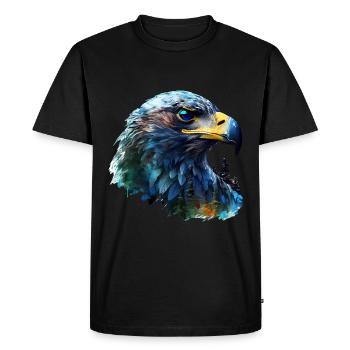 Adler - Männer Premium Bio T-Shirt - Schwarz - Vorne - Nico (187cm)
