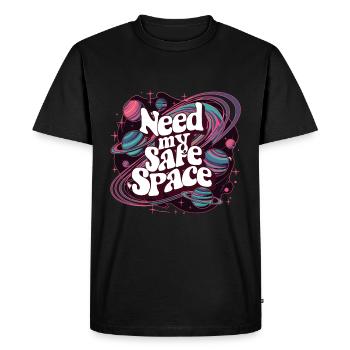 I need my safe space, free space - Men's Premium Organic T-Shirt - black - Front - Nico (187cm)