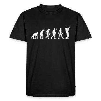 Joueur de trompette évolution trompette - T-shirt Premium bio Homme - noir - Devant - Nico (187cm)
