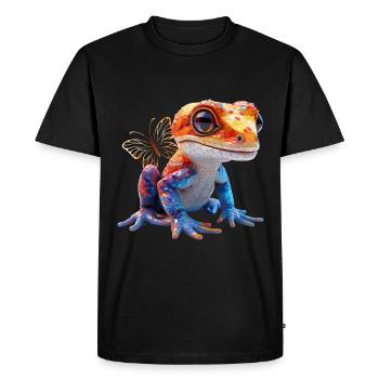 Gecko - T-shirt Premium bio Homme - noir - Devant - Nico (187cm)