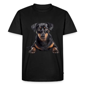 Austrian Pinscher - Men's Premium Organic T-Shirt - black - Front - Nico (187cm)
