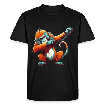 Cadeau pour les amoureux des babouins - T-shirt Premium bio Homme - noir - Devant - Nico (187cm)