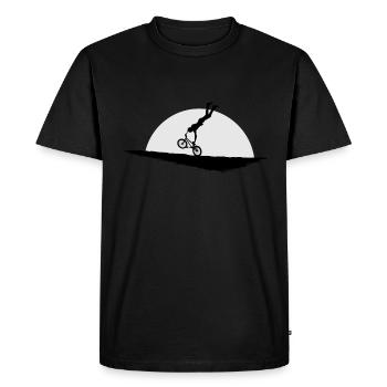 BMX tricks cross vélo tout terrain cadeau délicat - T-shirt Premium bio Homme - noir - Devant - Nico (187cm)