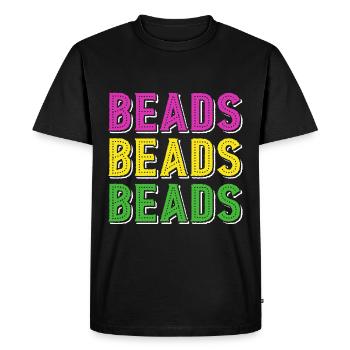 Perles Mardi Gras Carnival Mardi Gras costume cadeau - T-shirt Premium bio Homme - noir - Devant - Nico (187cm)