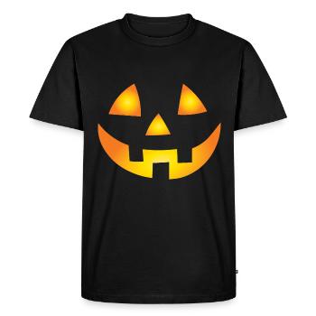 Carved Pumpkin Face - Men's Premium Organic T-Shirt - black - Front - Nico (187cm)