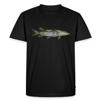 Brochet - T-shirt Premium bio Homme - noir - Devant - Nico (187cm)