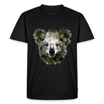 Koala - T-shirt Premium bio Homme - noir - Devant - Nico (187cm)