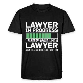 Drôle de cadeau Je suis déjà en train de plaider comme un avocat - T-shirt Premium bio Homme - noir - Devant - Nico (187cm)