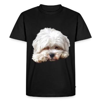 Maltese - Men's Premium Organic T-Shirt - black - Front - Nico (187cm)