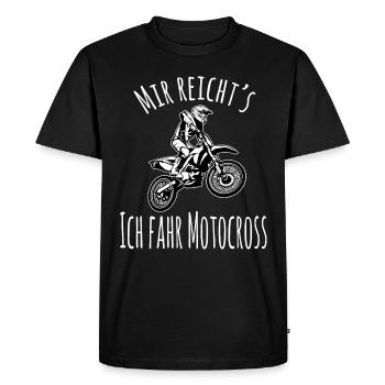 Motocross faire de la moto me suffit - T-shirt Premium bio Homme - noir - Devant - Nico (187cm)