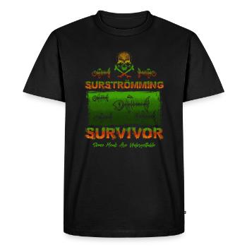 Tshirt Surströmming Survivor - T-shirt Premium bio Homme - noir - Devant - Nico (187cm)