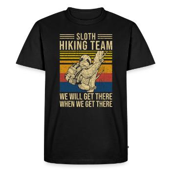 Équipe de randonnée paresseux, nous y arriverons Design - T-shirt Premium bio Homme - noir - Devant - Nico (187cm)