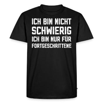 I'm not difficult, I'm advanced - Men's Premium Organic T-Shirt - black - Front - Nico (187cm)