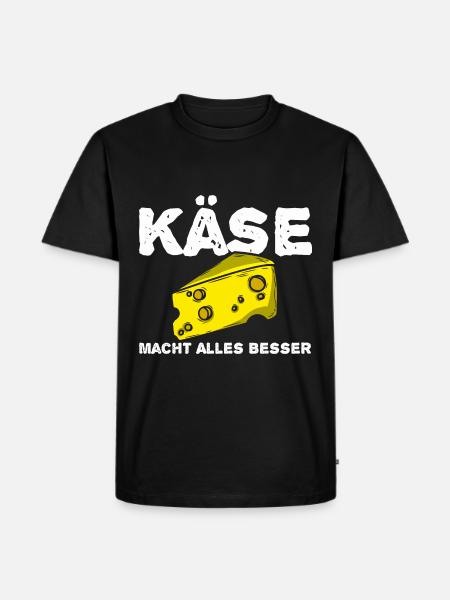Käse - Männer Premium Bio T-Shirt - Schwarz