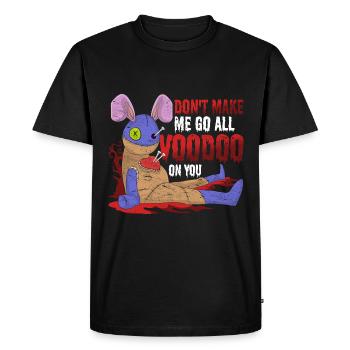 Ne me laisse pas t’appliquer le vaudou vaudou - T-shirt Premium bio Homme - noir - Devant - Nico (187cm)