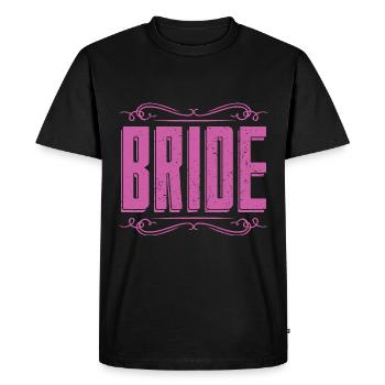 Mariage, Fête De Mariage, Mariage, Cadeau, Mariée - T-shirt Premium bio Homme - noir - Devant - Nico (187cm)