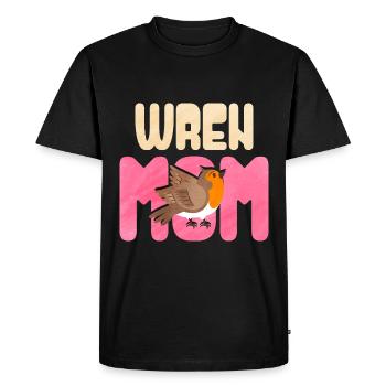 Wren Bird - Men's Premium Organic T-Shirt - black - Front - Nico (187cm)