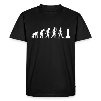 Evolution Chess - Men's Premium Organic T-Shirt - black - Front - Nico (187cm)
