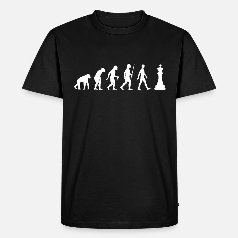 Evolution Chess - Men's Premium Organic T-Shirt - black