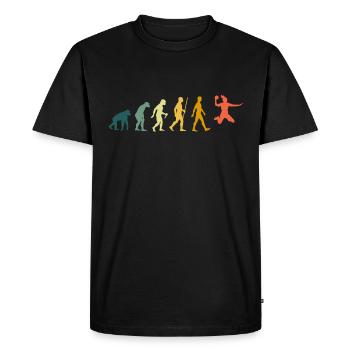 Handball Evolution Handballer Retro - Men's Premium Organic T-Shirt - black - Front - Nico (187cm)