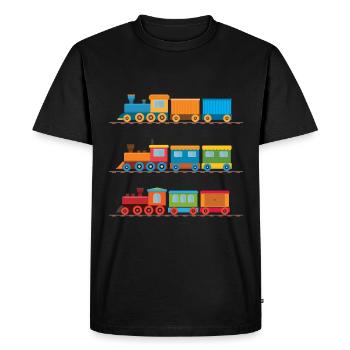 train - Men's Premium Organic T-Shirt - black - Front - Nico (187cm)