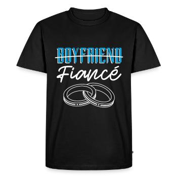 Fiancé, Partner, Boyfriend, Gift, Engagement - Men's Premium Organic T-Shirt - black - Front - Nico (187cm)