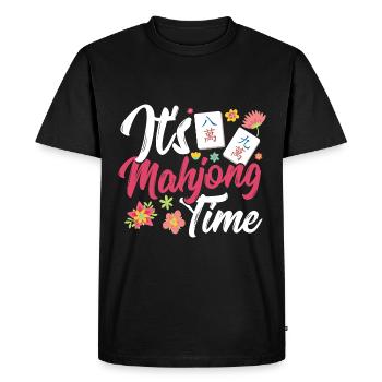 Cadeau pour les fans de Mahjong - T-shirt Premium bio Homme - noir - Devant - Nico (187cm)
