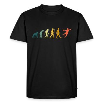 Handball Evolution Handballer Retro - Men's Premium Organic T-Shirt - black - Front - Nico (187cm)